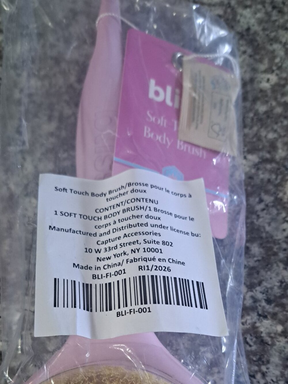 BLISS SOFT TOUCH LARGE PINK FULL BODY BRUSH IN LIGHT PINK